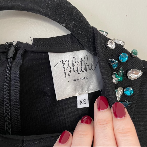 Blithe New York Rhinestone Collared Dress - Picture 3 of 8